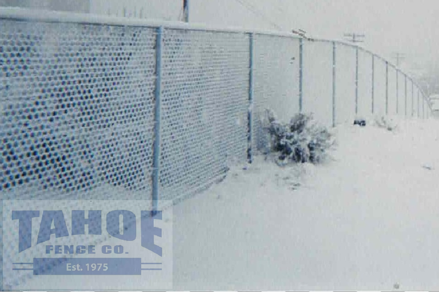 Snow + Wind = ?

Snow + wind = winter wire. Chain link fencing where the snow freezes to the material. It's a similar principle to placing your tongue on a metal pole when it's freezing out (Don't try it! Just trust us and reference "A Christmas Story" if you need more information). 

Snow + wind = fence repairs also. The increased load from the weight of the snow and force of the wind can buckle even the stoutest of builds. If this is a concern for you, please contact us. Tahoe Fence provides free estimates whether you want to reinforce an existing fence or already need to repair one. 

Pictured: Snow covered Tahoe chain link fence in Minden/Gardnerville (Douglas County.)