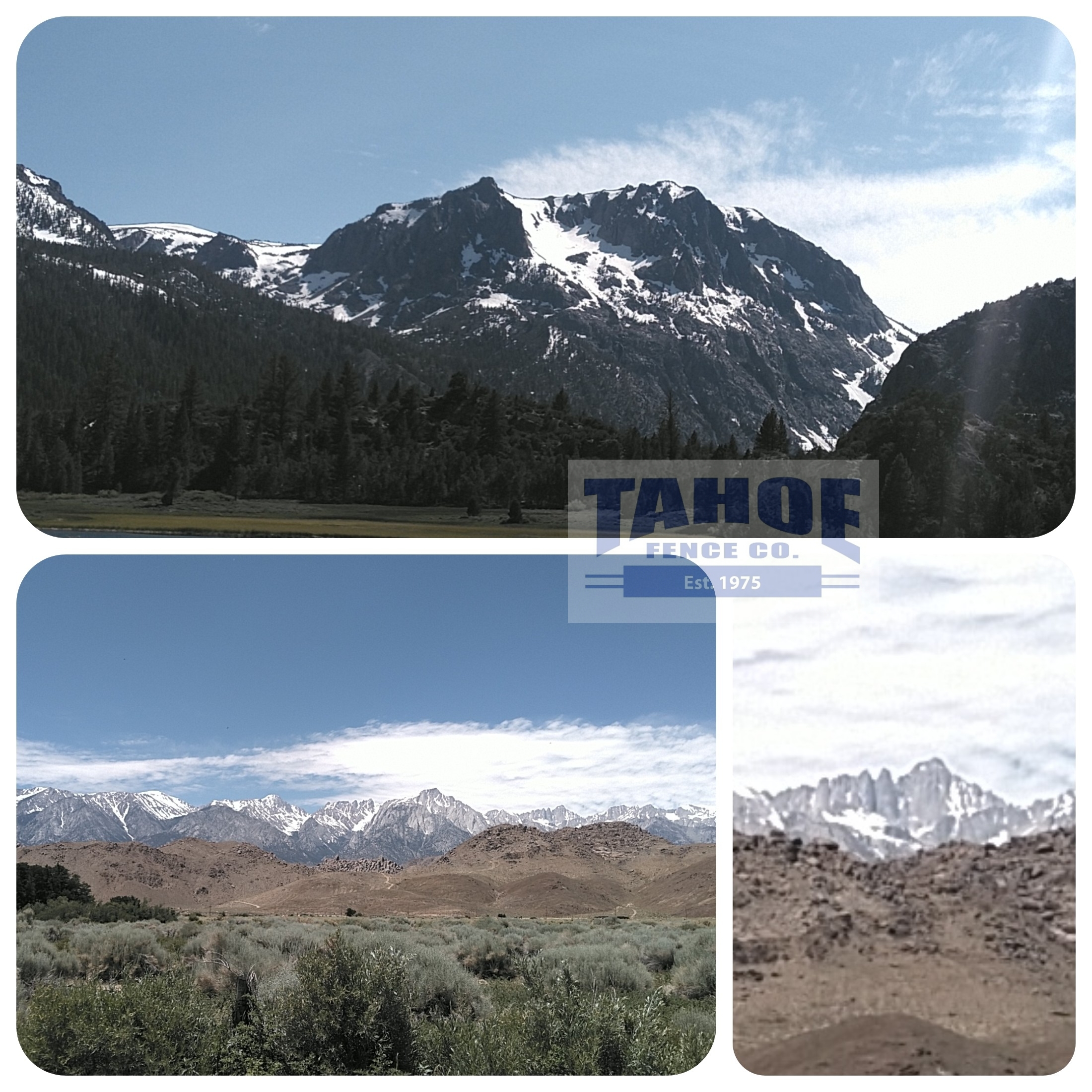 Take the Time

Was marking out some projects Tahoe has in Mono and Inyo Counties. And took along my youngest for some driving companionship to layout a job in Lone Pine.

After marking out the project, my kid tells me to stop and look. Being a practical dad, I start looking around for a snake, bear, problem with the jobsite. Nope, none of that. My kid just wanted me to stop and look at the view behind me.

Needless to say, the Eastern Sierras from Lone Pine are worth taking the time to view. And you get to see the tallest mountain (Mt. Whitney) in the continental US.

After finishing up looking at some jobs in June Lakes (often referred to as the Switzerland of California), you bet we took a moment to enjoy the view right in front of us!

Take the time to enjoy those moments with family. You never know how long they'll last. Or when you'll get the chance to make more memories.

Pictured: Mountains over Gull Lake, in the June Lakes loop, looking across from the ballfield. The Eastern Sierras with Mt. Whitney, looking up from our Lone Pine jobsite.