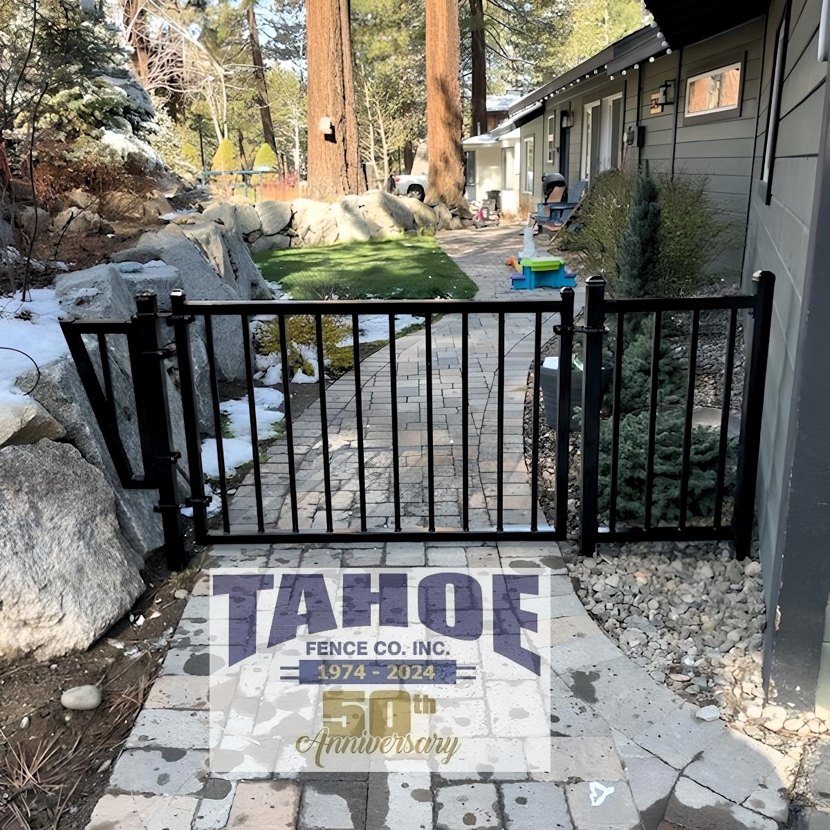 Thank Your Mom This weekend is Mother's Day. However you celebrate mom, have a happy Mother's Day. Thank you mom! Pictured: Play yard ornamental iron gate and panels by Tahoe Fence at Incline Village (Washoe County.)