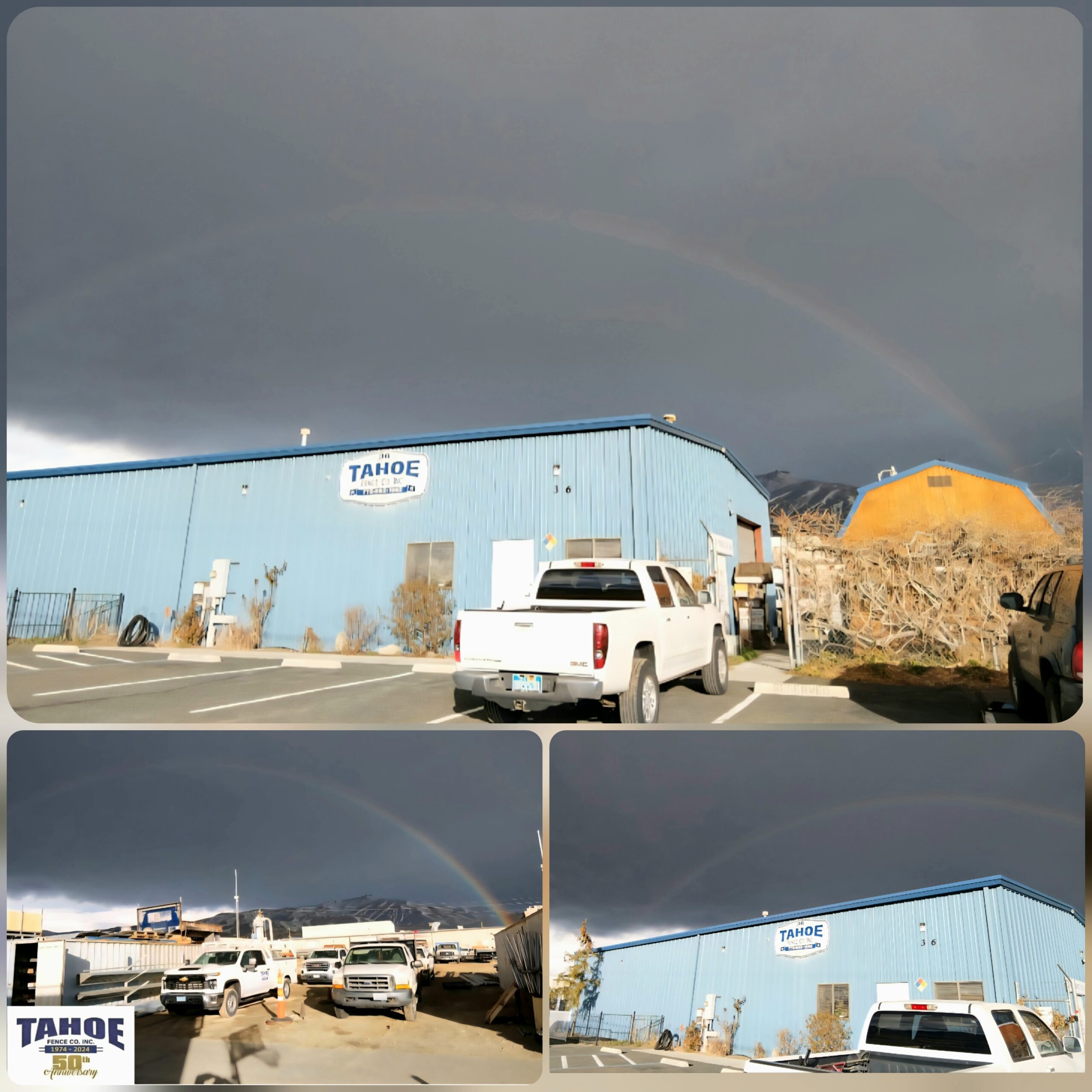 Full Circle

The incredible weather our area has had this month has provided both a mix of seasons and some amazing views. This last week before the month of March begins, we have even witnessed rainbows.

Maybe it's just us, but seeing rainbows with St. Patrick's Day around the corner seems special.

The ancient Greeks believed rainbows were bridges that connected the world of the gods with that of humans. Christian traditions teach rainbows symbolize a promise from God to mankind starting with Noah. And Irish customs view rainbows as fortuitous. Maybe it has something to do with that pot of gold at the end!

Rainbows also have interesting science behind them. No two people see a rainbow exactly the same way because of their position and perspective. And rainbows are full circles. Because of the horizon, we only see the positive arch of a rainbow!

Pictured: Rainbow over Tahoe Fence yard during February storms in Mound House (Lyon County.)